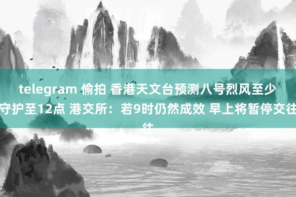 telegram 偷拍 香港天文台预测八号烈风至少守护至12点 港交所：若9时仍然成效 早上将暂停交往